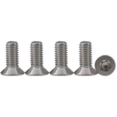 25 Stück M4 x 16 Senkkopfschrauben, 304 Edelstahl, Torx-Schrauben, Maschinenschrauben, Image
