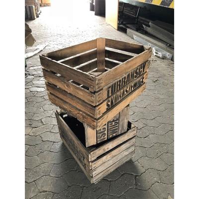 8 Massive Obstkisten 'ts' b ware weinkisten apfelkiste mit schöner Aufschrift Image