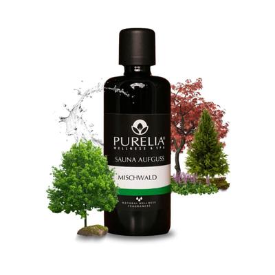 Saunaaufguss Konzentrat Mischwald 100 ml natürlicher Sauna-aufguss - reine ätherische Öle - Purelia