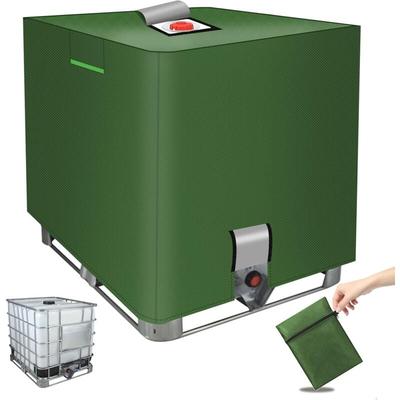 1000L ibc Tank Abdeckung, Abdeckplane für Wassertank mit Klettverschluss und Reflexstreifen, 210D Image
