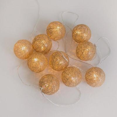 Newgarden Be Happy! - pallina dekorative Weihnachtsbeleuchtung. Hergestellt aus Naturfasern und Image