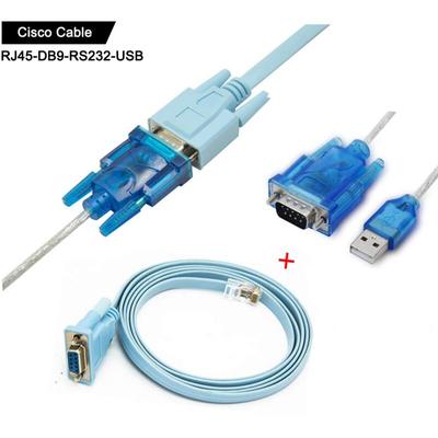 Lntyq - Cisco-Konsolenkabel, serielles Kabel Rj45 auf DB9 und RS232 auf usb (2 in 1) für Image