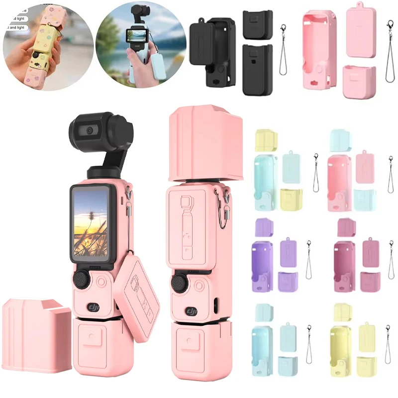 Flüssige Silikonhülle für DJI Osmo Pocket 3, Gimbal-Kamera, Schnellverschluss, kratzfester Griff, weiche Schutzhülle, Anti-Bump-Abdeckung Image