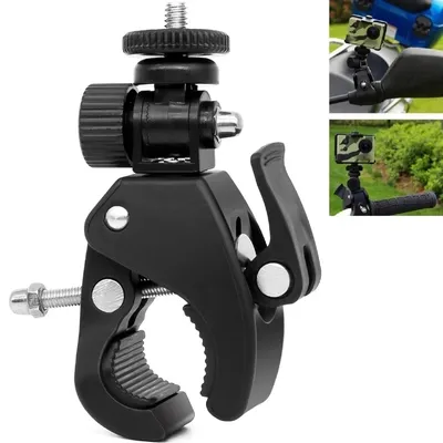 Gopro Halterung Fahrrad Motorrad Lenker Klemme für gopro Kamera Halterung Stativ Zubehör Adapter Für Gopro Hero 2 3 + 4 5 serie