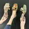 With Heel Slides Outside Top Designs Original Women's Slippers and Ladies Sandals New Style Shoe Collection 39 Summer 2025 Shoes