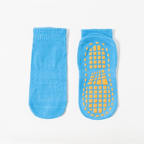 4 Paar Grip-Pilates-Socken für Damen, rutschfeste Yoga-Sportsocken, atmungsaktive Trampolin-Grip-Socken für Kinder und Erwachsene, Baby-Bodensocken mit Silikon-Grip für Tanz, Zuhause, Fitnessstudio, Image