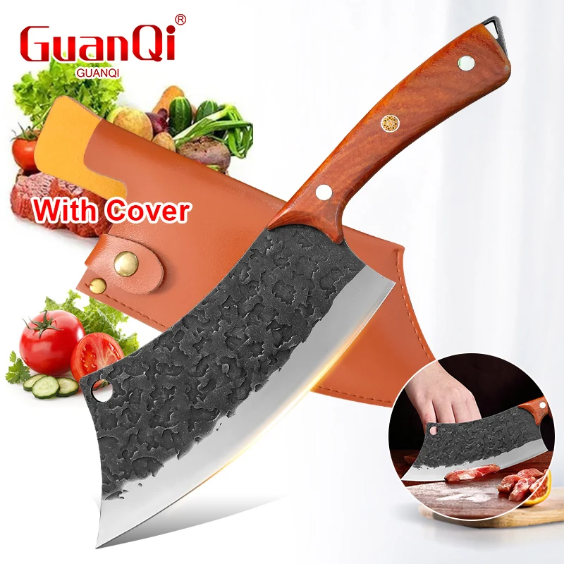 Grill Messer Slicer Obst Fisch Messer Küche Utility Kochen Ausbein Messer Chef Hackmesser Fleisch Holzgriff Küche Schneiden Messer Image