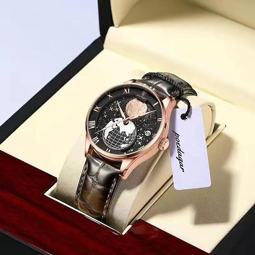 Herrenuhr Mode Luxus Sport Herren Armbanduhr wasserdicht leuchtend Leder Datum Quarzuhren