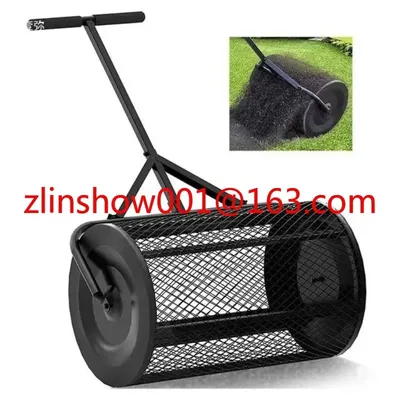 Lawn care fertilizer spreader, spreading topsoil, spreading compost