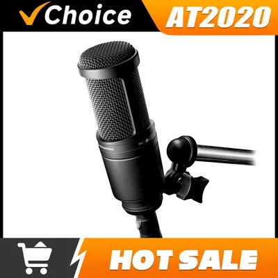 Audio Technica Professional AT2020 Cardioid Condenser Microphone Ideal for Home Studios Podcasting Offering Superior Sound
