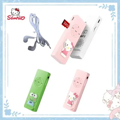 Kawaii Hello Kitty MP3 Player MINISO Anime Stitch Student Simple Strip Sports Portable Fashion