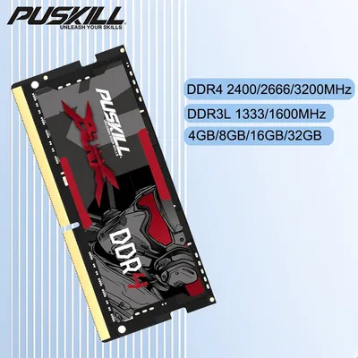 PUSKILL Memoria Ram Notebook DDR4 1.2V 32GB 16GB 8GB 4GB 3200 2666 2400 DDR3L 1.35V 1600 1333