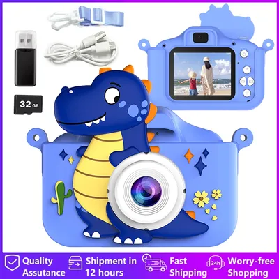 Mini Kids Cameras Cute Digital Children Camera With 32G Card Educational Toys 1080p HD Video