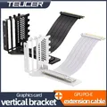 Teucer Staffa di montaggio GPU verticale Supporto per scheda grafica PC PCI-E 3.0/4.0 x16 Anti-interferenza Flessibile 90 ° Cavo di prolunga