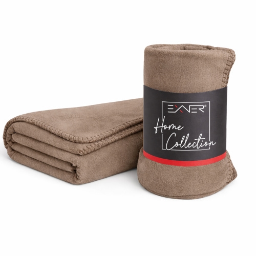 EXNER Fleece-Decke, B 130 x L 160 cm, 100% Polyester, 175 g/m²mittelbraun 130 x 160 cm : mittelbraun : 100% Polyester Image