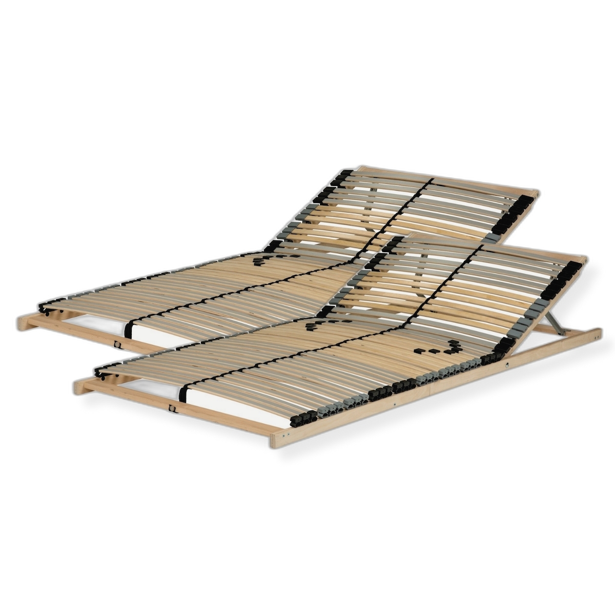 Sleepneo Lattenrost 200x200 cm - Kopfteil verstellbar 42 Latten 7-Zonen Traglast ca. 140 Kg Birken und Buchenschichtholz Selbstmontage Made in Germany Image