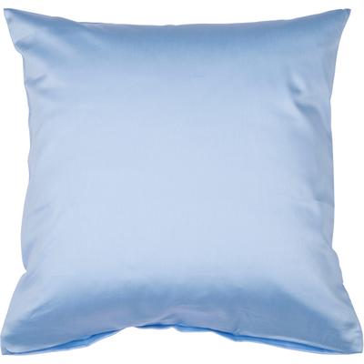 Kissenbezug JANINE "Colors Mako Satin", blau (perlblau), B:50cm L:50cm, Mako-Satin, Obermaterial: 100% Baumwolle, Kissenbezüge, mit Reißverschluss, uni Kissenhülle, feinfädig, 100% Baumwolle Image
