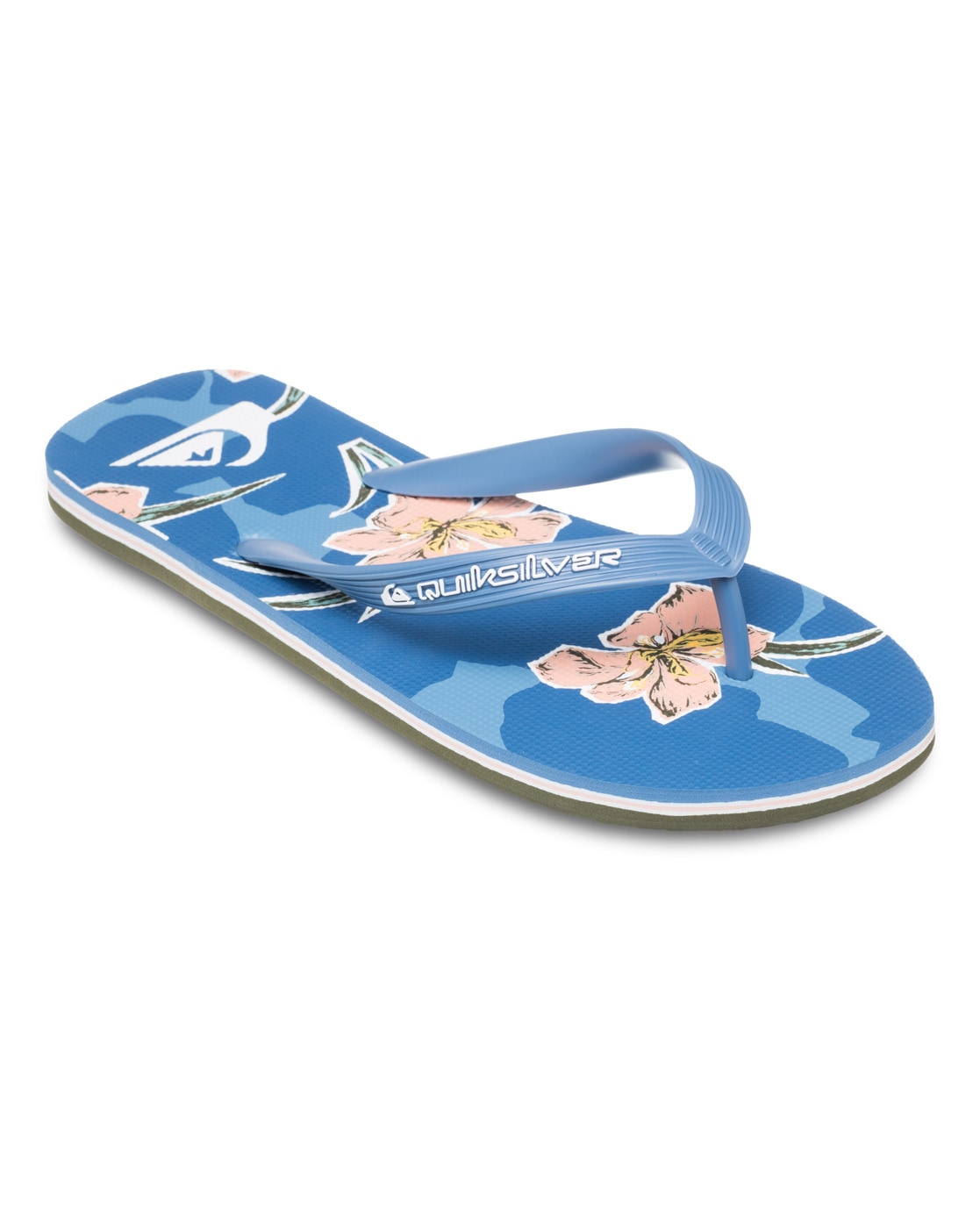 Sandale QUIKSILVER "Molokai Art 25", Herren, Gr. 7(40), blau (coronet blau backyards), Obermaterial: Synthetik / Laufsohle: Moosgummi, Schuhe Sandale