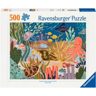 Puzzle RAVENSBURGER "Ozean-Laune", bunt, Puzzles, KinderB:49cm H:36cm, Pappe, Motiv, Made in Germany, B:49cm H:36cm Image