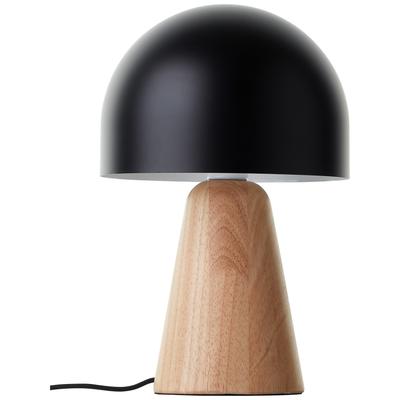 BRILLIANT Tischleuchte "Nalam", schwarz (schwarz, natur), Ø 20cm H: 31cm, Lampen, Pilz-Tischleuchte, 31 cm Höhe, Ø 20cm, E14, Holz/Metall Image