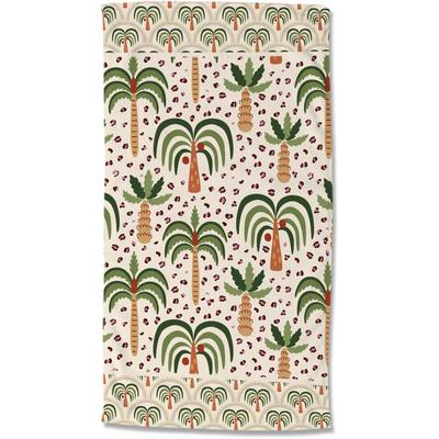 Strandtuch GOOD MORNING "Cezan", beige (sand), B:100cm L:180cm, Velours, Velours, Handtücher (Packung), Mikrofaser, Velours, Strandtuch, saugfähig, leicht, 100x180 Image