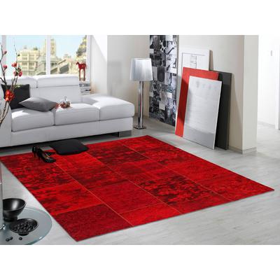 Teppich OCI DIE TEPPICHMARKE "Alanis Allover" Gr. 34, rot, B:40cm H:5mm L:60cm, Baumwolle, Kunstfaser, Teppiche, Flachgewebe, Wohnzimmer Image