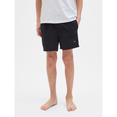 Badeshorts JACK & JONES JUNIOR "JPSTMAUI mit Double Layer Optik und Kordelzug", Jungen, Gr. 140, N-Gr, schwarz, Web, Recycling-Polyester, unifarben, modisch, Badehosen, unifarben, modisch, regular fit, Web Image