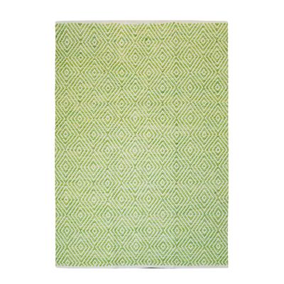 Teppich KAYOOM "Aperitif 310", grün, B:80cm H:7mm L:150cm, Baumwolle, Teppiche, weiche Haptik,fusselarm, für Allergiker & Fußbodenheizung geeignet Image