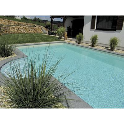 Schwimmbecken KWAD "STYROPORSTEIN POOL ALL INCLUSIVE, BxLxH: 400x800x150 cm", weiß, B:400cm H:150cm L:800cm, Schwimmbecken, mit Römertreppe, inkl. Beckenrandsteine & Poolbeleuchtung Image