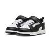 Sneaker PUMA "REBOUND V6 LO AC+ INF", Gr. 20, schwarz-weiß (puma weiß, puma schwarz), Synthetik, sportlich, Schuhe, für Kinder