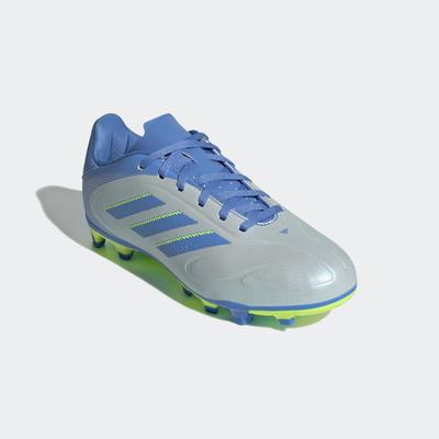 Fußballschuh ADIDAS PERFORMANCE "COPA PURE 3 CLUB KIDS FG/MG", Gr. 35, halo blau, blau fusion, lucid lemon, Synthetik, sportlich, Schuhe Image