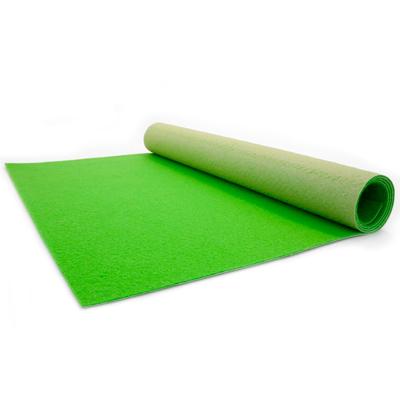 Läufer "PODIUM, Made in Belgium", grün (hellgrün), B:100cm H:2,6mm L:600cm, Polypropylen (PP), PRIMAFLOR-IDEEN IN TEXTIL, Teppiche, Breite 100 cm, robuster Nadelfilz, Uni-Farben Image
