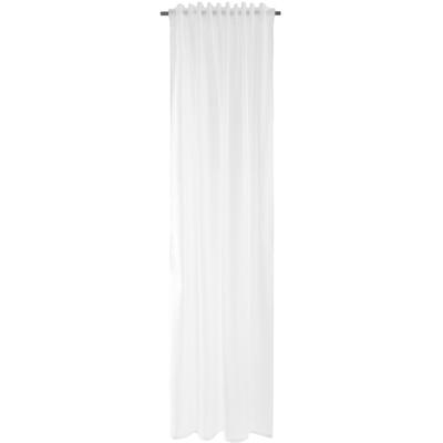 Gardine HOMING "Lisa" Gr. 1, weiß, B:140cm H:245cm, Polyester, Gardinen, uni, Wohnzimmer, Schlafzimmer, transparent Image