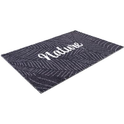 Fußmatte "Schmutzfangmatte COUNTRY, Nature", schwarz, B:60cm H:7mm L:40cm, Polyamid, PRIMAFLOR-IDEEN IN TEXTIL, Teppiche, Schmutzfangmatte, Kokos-Optik, mit Spruch, rutschhemmend, waschbar Image