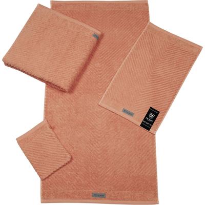Gästehandtuch ROSS "Smart", orange (nektarine), B:30cm L:50cm, Frottier, Obermaterial: 100% Baumwolle, Handtücher (Packung), Uni-Rippe mit Velourslabel Image