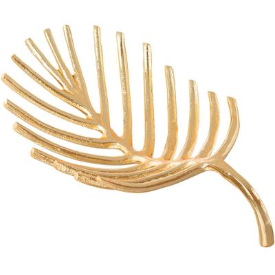 Dekoschale CREATIV HOME "Schale Farn", beige (champagner), B:18cm H:7,5cm T:32cm, Aluminium, Dekoschalen Image