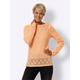 Strickpullover CLASSIC BASICS "Langarm-Pullover", Damen, Gr. 48, rot (apricot), 100% Polyacryl, unifarben, Langarm, Pullover