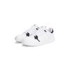 Sneaker TOMMY HILFIGER "TH BASKET CORE LITE LTH MIX", Herren, Gr. 43, bunt (weiß, dunkelblau), Leder, Lederimitat, sportlich, Schuhe, Freizeitschuh, Halbschuh, Schnürschuh mit Logoschriftzug