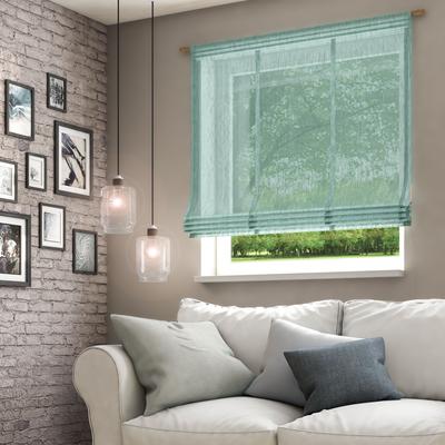 Raffrollo NEUTEX FOR YOU "Libre-ECO" Gr. 4, grün (salbei), B:120cm H:140cm, Jacquard, Obermaterial: 100% Polyester, Raffrollos Image