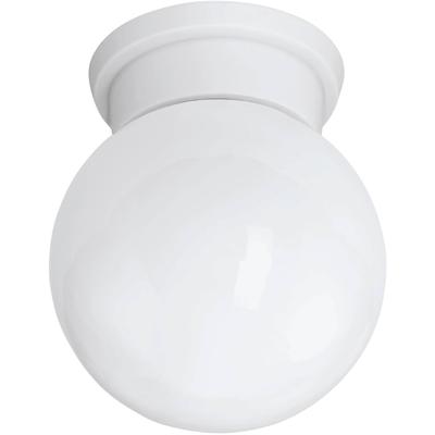 EGLO LED Deckenleuchte "DURELO Flurlampe, Bürolampe, modern, 1-flammig", weiß, 1 flammig, Ø 16,00cm H: 19,50cm,, Lampen, Deckenleuchte modern, aus Kunststoff und Glas, Küchenlampe, Lampe, E27 Image