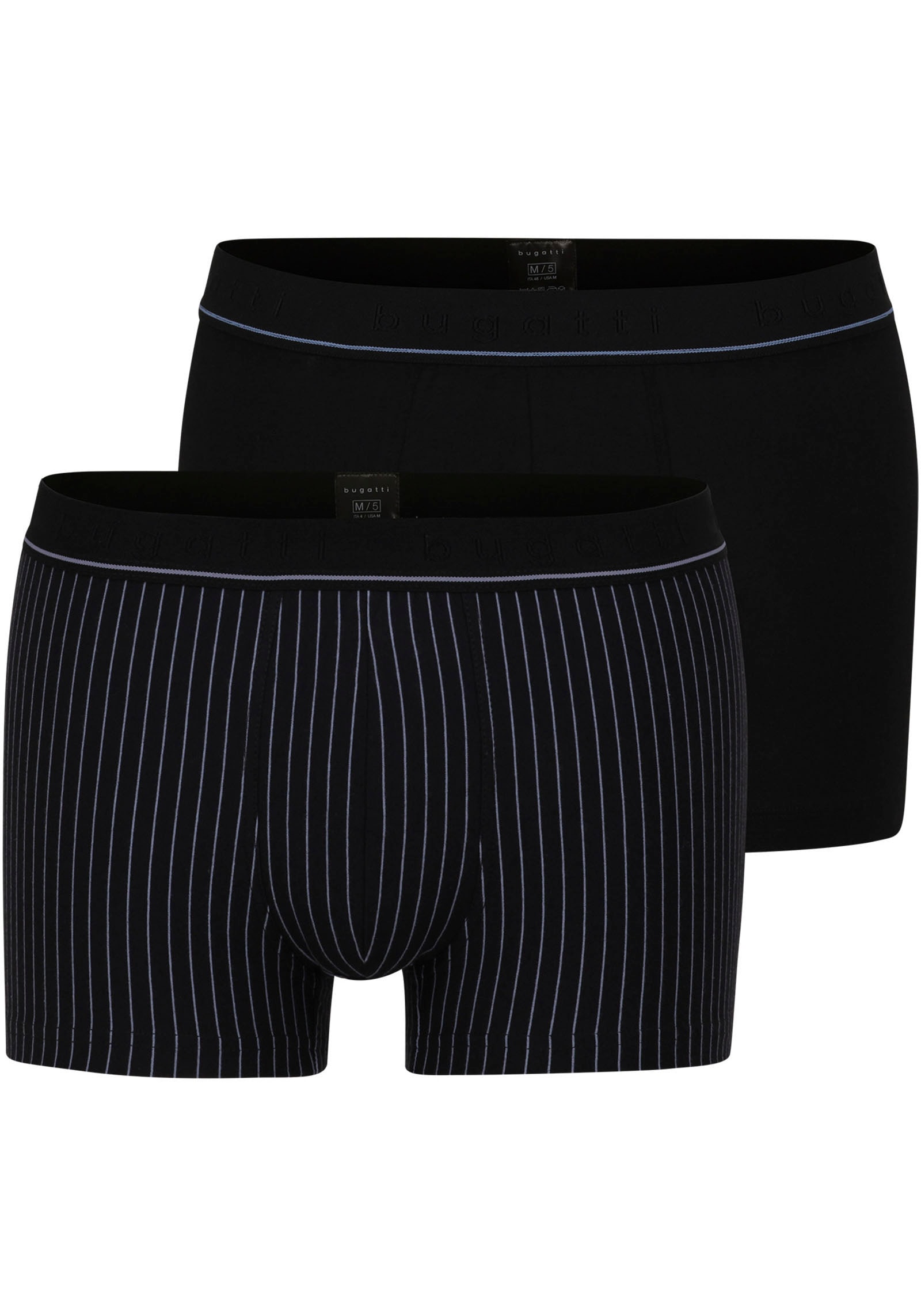 Panty BUGATTI "Paris", Herren, Gr. 6L, 2, schwarz (schwarz, dunkel, streifen), Single Jersey, Obermaterial: 95% Baumwolle, 5% Elasthan, gestreift, unifarben, körpernah, Unterhosen Panty, weich, basic, eng, atmungsaktiv, breiter Bund, Baumwollmix