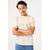T-Shirt GARCIA, Jungen, Gr. 152/158, weiß (sanftes weiß), Obermaterial: 100% Baumwolle, bedruckt, casual, regular fit taillenbedeckt, Rundhals, Kurzarm gerader Abschluss, Shirts, mit All-Over Print for BOYS