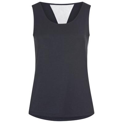 Funktionstop CMP "WOMAN TOP", Damen, Gr. 46, schwarz (schwarz blau), Obermaterial: 64% Polyester, 28% Lyocell, 8% Elasthan, sportlich, V-Ausschnitt, Tops Image