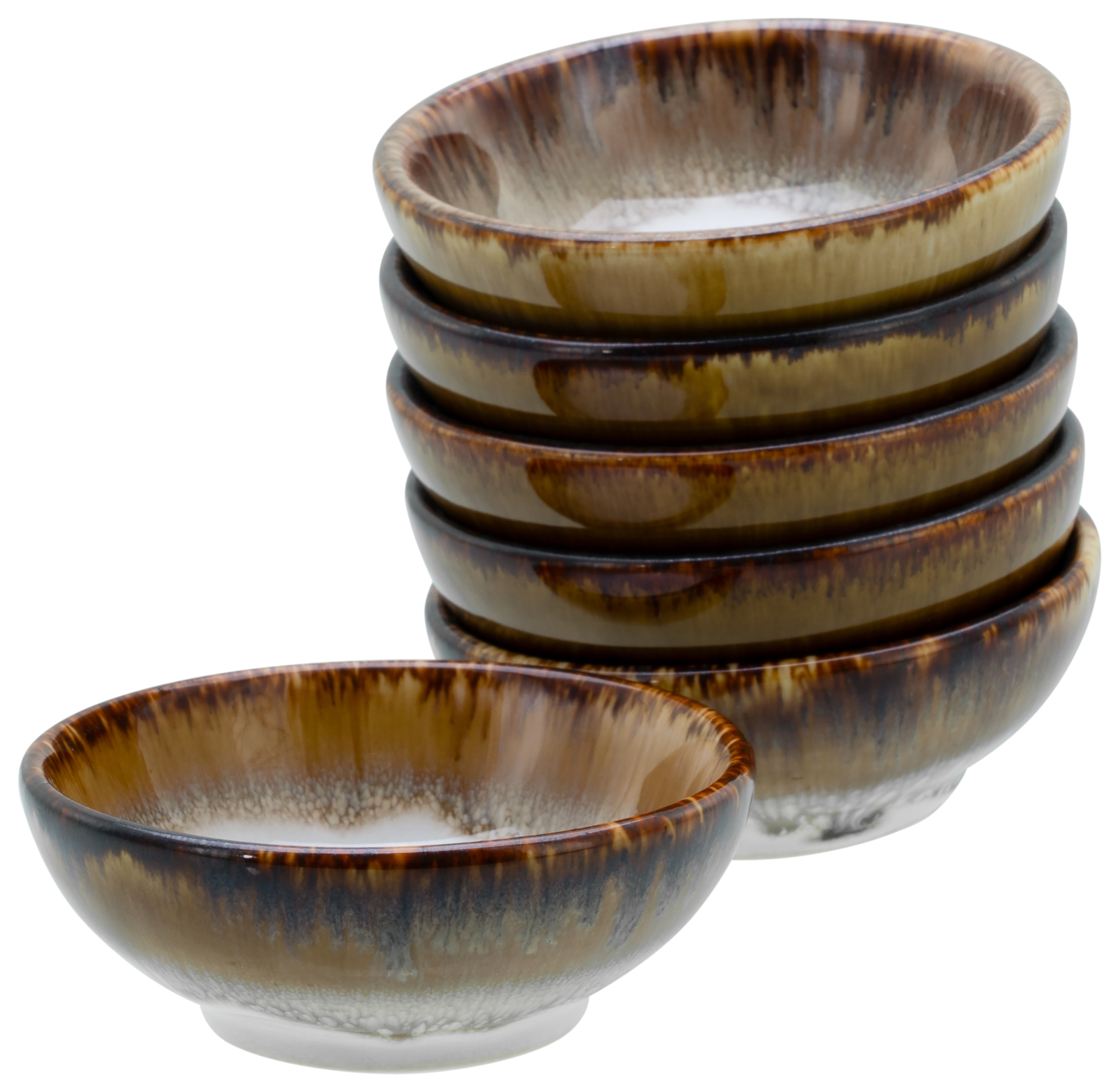 Schale CREATABLE "Cascade, Sojaschale, Ø 8 cm, 6-tlg", braun, Ø:8cm, Steinzeug, Schüsseln, Rekativglasur, Healthy Food Image