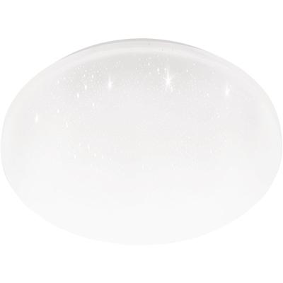 EGLO Deckenleuchte "FRANIA-S Deckenlampe, weiß, Kristalleffekt, geringe Aufbauhöhe, 1x18W", weiß, Ø 31,00cm H: 5,50cm, Lampen, Wohzimmer, Küche, Esszimmer, Flur, modern, rund, 1100 Lumen, 28x7cm Image