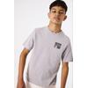 T-Shirt GARCIA, Jungen, Gr. 140/146, grau (grau melee), Obermaterial: 100% Baumwolle, bedruckt, casual, regular fit taillenbedeckt, Rundhals, Kurzarm gerader Abschluss, Shirts, mit Front- und Backprint for BOYS