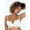 Push-up-BH DORINA "Claire", Damen, Gr. 75, Cup A, weiß (ivory), Spitze, Obermaterial: 84% Polyamid, 16% Elasthan, unifarben, feminin, BHs, für maximales Volumen, extra dicke Kissen, 3/4 Cup