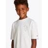 T-Shirt TOMMY HILFIGER "FUN GRAPHIC TEE SS", Jungen, Gr. 7 (122), weiß, Single Jersey, Obermaterial: 100% Baumwolle, bedruckt, regular fit, Rundhals, Kurzarm abgesteppt, Shirts, mit Grafik-Print