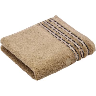 Gästehandtuch VOSSEN "Cult de Luxe", braun (camel), B:30cm L:50cm, Walkfrottee, Obermaterial: 100% Baumwolle, Handtücher (Packung), im Set, mit Glanzbordüre Image