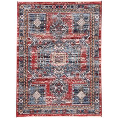 Teppich CARPETFINE "Phoenix", rot, B:80cm H:6mm L:150cm, Polypropylen (PP), Teppiche, Vintage Orient Look, mit Fransen, Wohnzimmer Image
